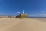 [St Ives Harbour Beach with Smeaton's Pier Lighthouse]